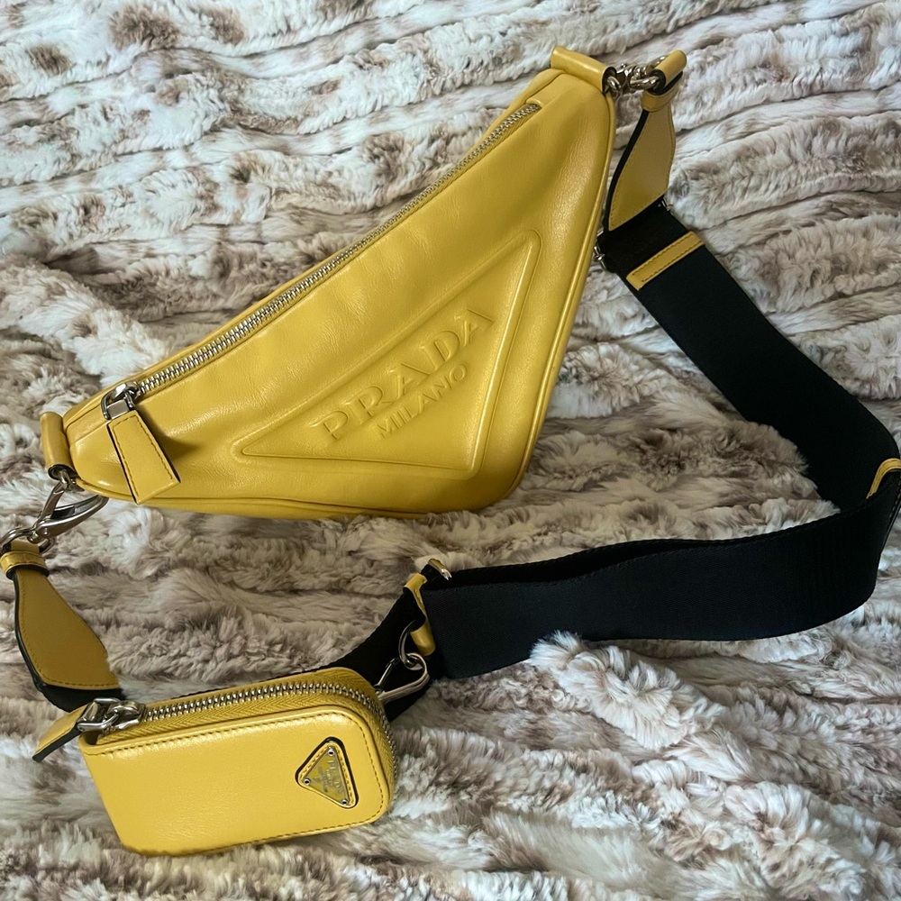 Yellow Prada Crossbody
